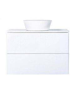 Изображение товара Тумба с раковиной Orange Otto, 75 см, подвесная, столешница МДФ, белый, Ot-75TuMDF+B08-360W