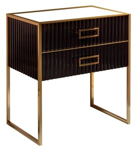 Изображение товара Тумба под раковину Armadi Art Monaco 80 см напольная черная с золотом