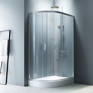 Изображение товара Душевой уголок Am.Pm Like Solo Slide 120 x 80 см, профиль матовый хром, стекло прозрачное, W83G-302U120CT64