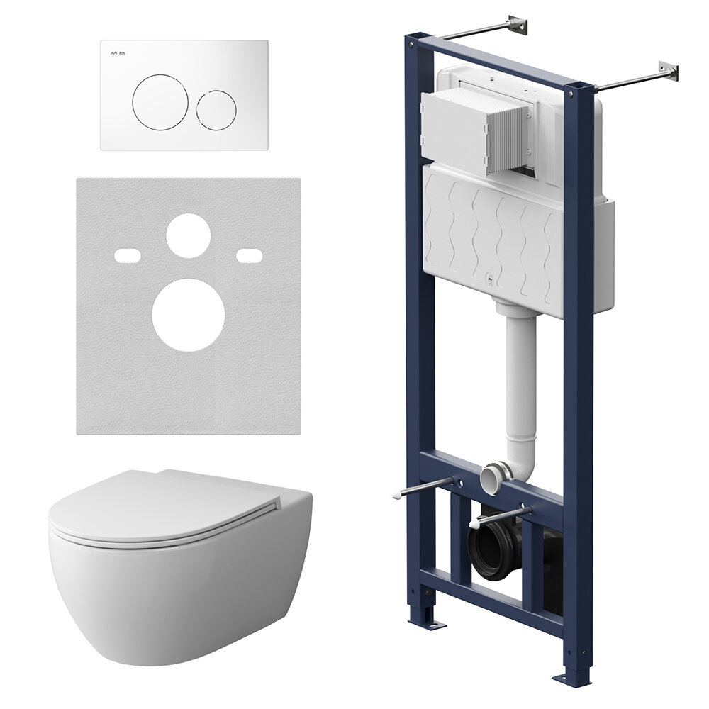 Изображение товара Инсталляция Am.Pm Awe с подвесным унитазом и микролифтом белая