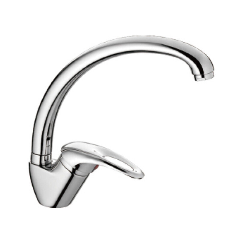 Изображение товара Смеситель для кухонной мойки Cron хром CN4103 однорычажный поворотный излив