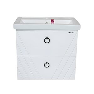 Изображение товара Тумба под раковину Bellezza Альба 60 см белая подвесная с двумя ящиками