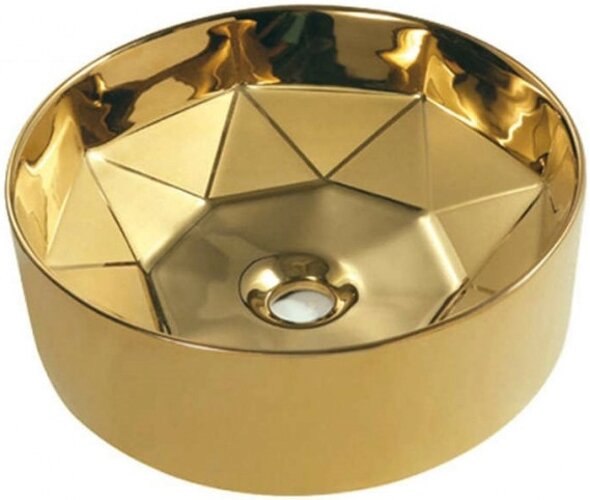 Изображение товара Раковина Armadi Art Грань 864 40 см накладная, золото