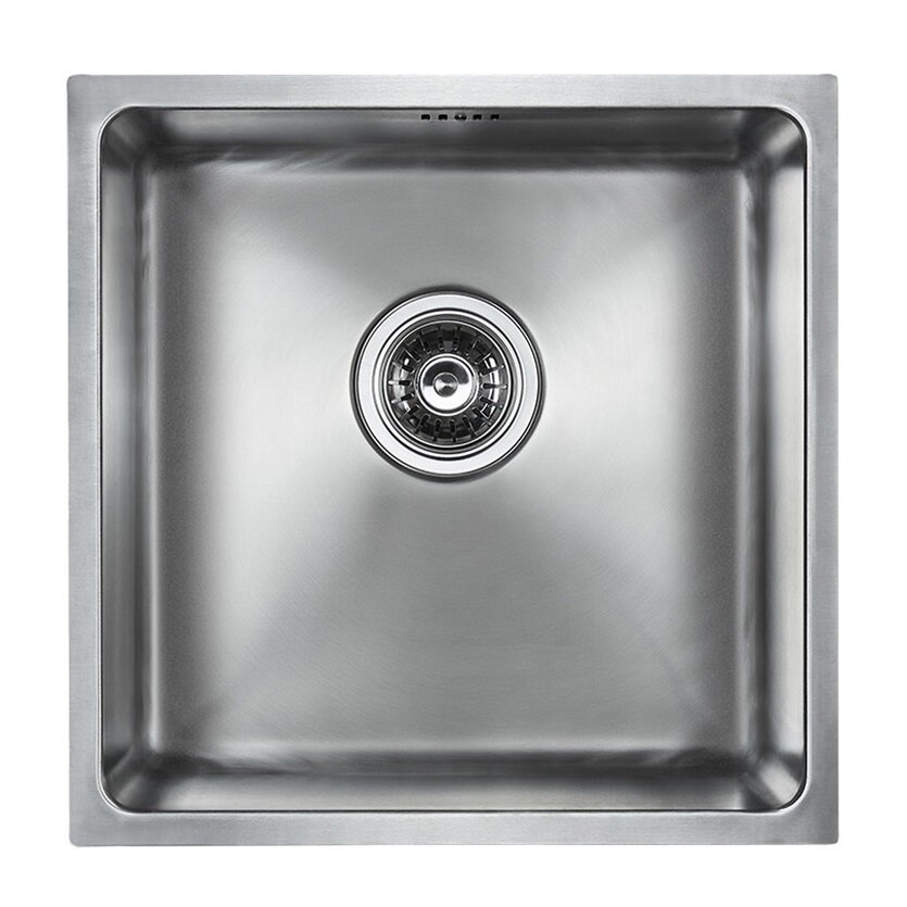 Изображение товара Мойка кухонная Paulmark Vista 44, PM304444-BS, брашированная нержавеющая сталь
