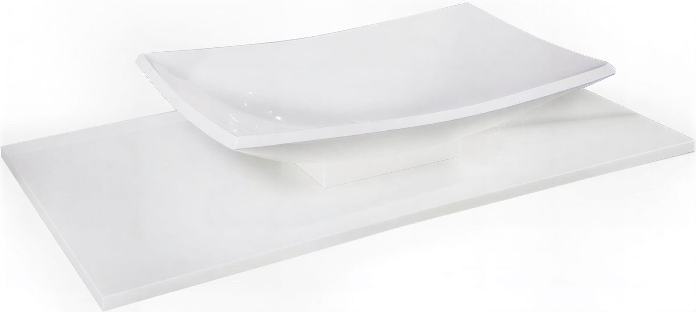 Изображение товара Столешница Armadi Art NeoArt 81 см Solid Glass прямоугольная белая Изображение товара Столешница Armadi Art NeoArt 81 см Solid Glass прямоугольная белая