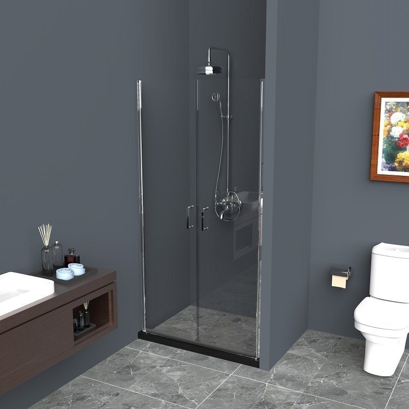 Изображение товара Душевая дверь в нишу BelBagno UNO-B-2-100-C-Cr/UNO-B-2-100-P-Cr, 100 х 190 см, стекло прозрачное/рифлёное, профиль хром Изображение товара Душевая дверь в нишу BelBagno UNO-B-2-100-C-Cr/UNO-B-2-100-P-Cr, 100 х 190 см, стекло прозрачное/рифлёное, профиль хром