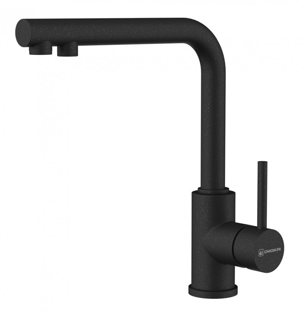 Изображение товара Смеситель Omoikiri Nakagawa 4994414 2 Plus BL для кухонной мойки, под фильтр, черный