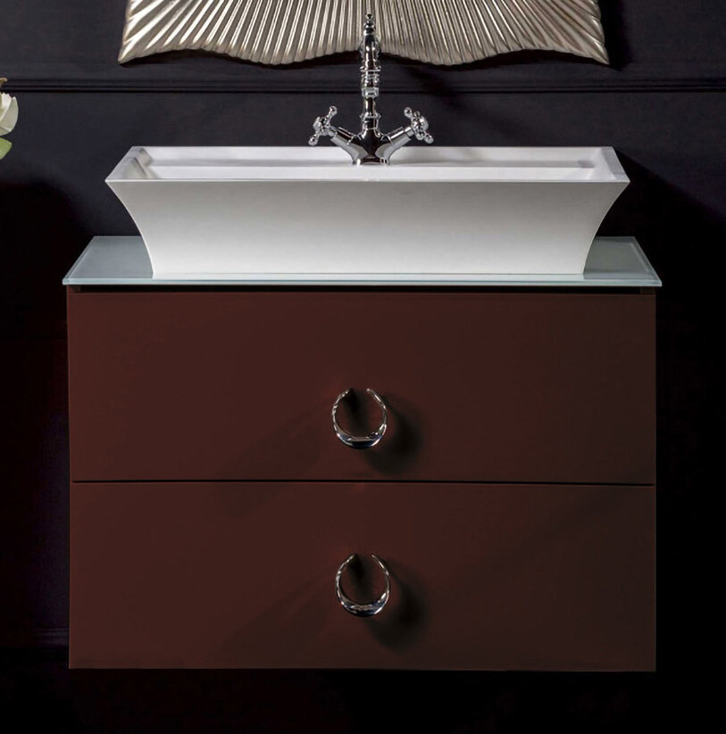 Изображение товара Тумба под раковину Armadi Art NeoArt 80 см подвесная Dark Brown