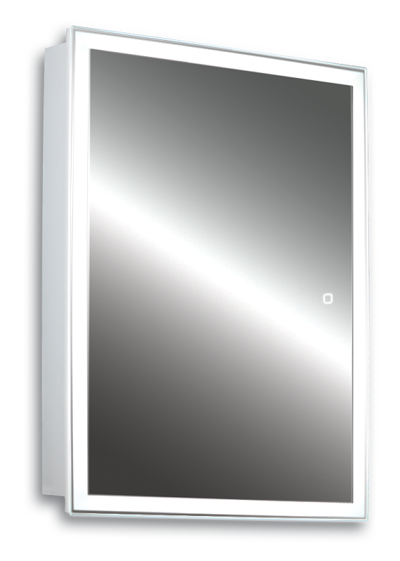 Изображение товара Зеркальный шкаф с LED подсветкой и розеткой Silver Mirrors Киото 55x75 см