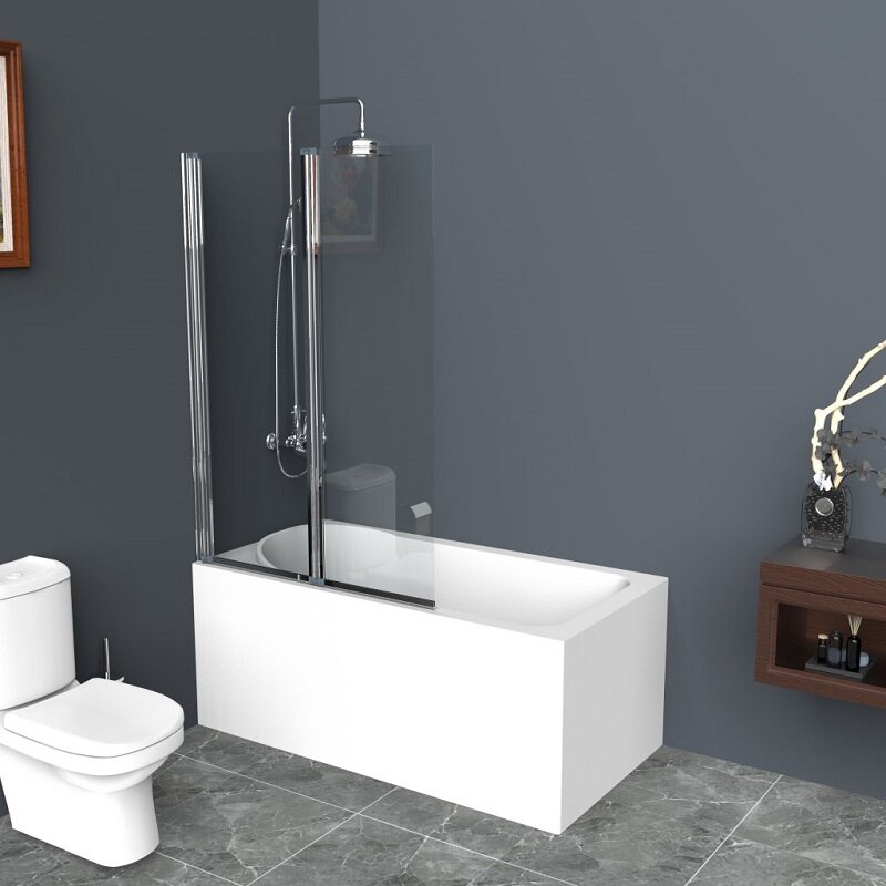 Изображение товара Душевая шторка на ванну BelBagno UNO, 120x150 см, стекло, хром
