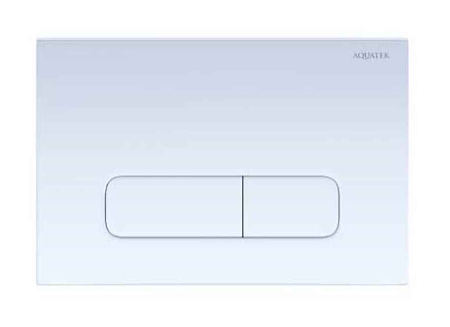 Изображение товара Панель смыва Aquatek для унитаза, белая, 24.5x16.5 см, механическая, пневматическая и электронная к