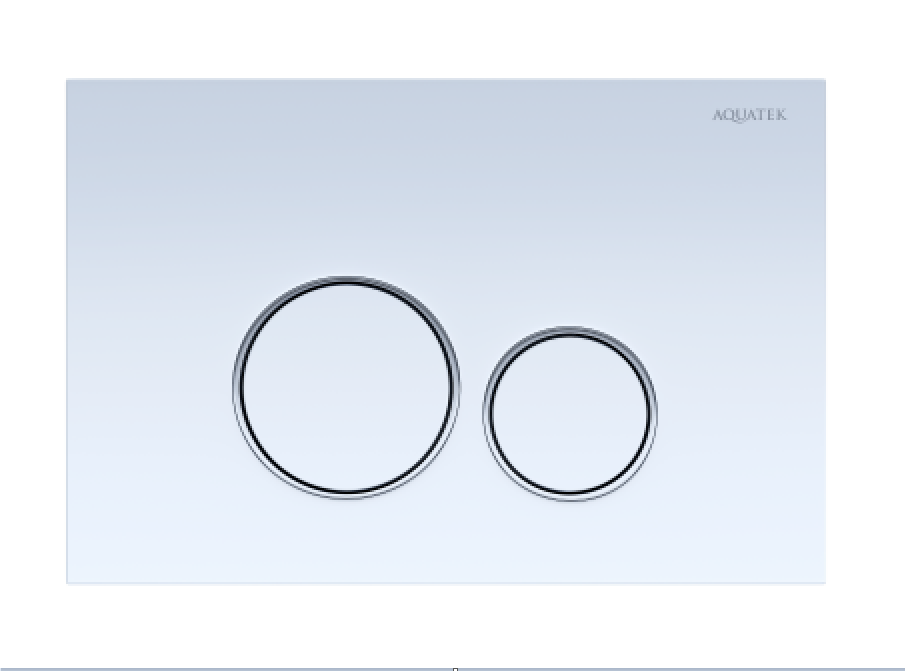 Изображение товара Панель смыва Aquatek, круглые клавиши, белый хром, KDI-0000015 (005A)