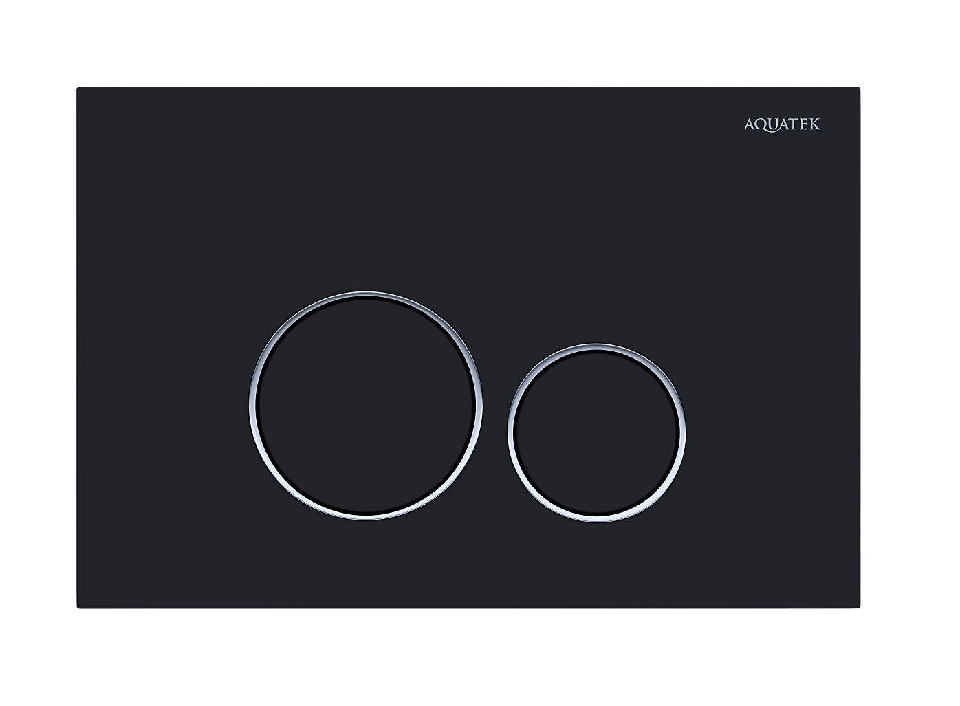 Изображение товара Панель смыва Aquatek KDI-0000020 с круглыми клавишами черный матовый