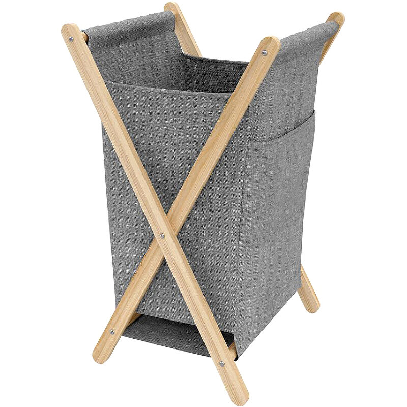 Изображение товара Корзина для белья WasserKraft Nau 111.9 л напольная дерево-полиэстер