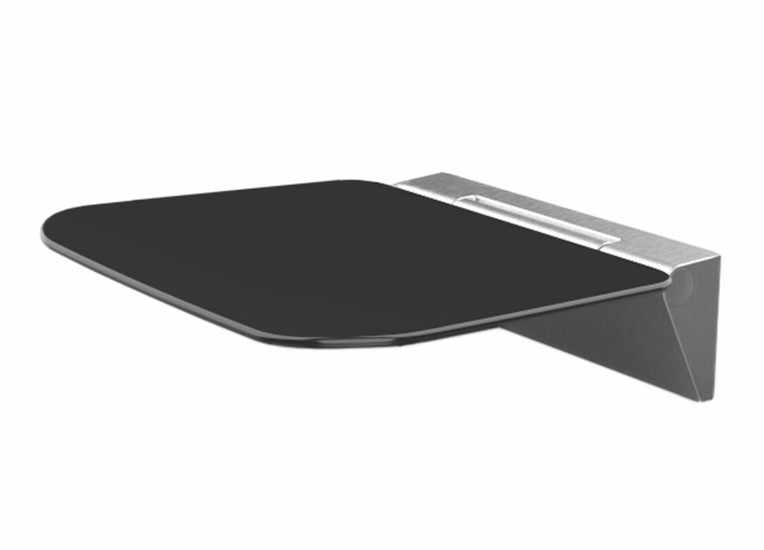 Изображение товара Сиденье для душа WasserKraft со складным механизмом, черное, Германия