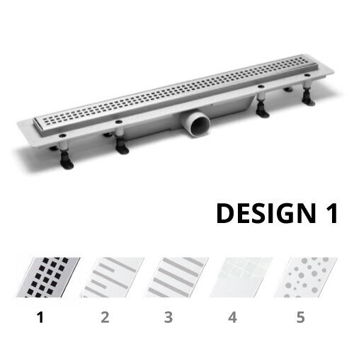 Изображение товара Дренажный канал PlastBrno Design 1 40 см SZA1400 для ванной и душа