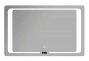 Изображение товара Зеркало Haiba с LED-подсветкой 70x50 см, сенсор, индикатор времени и температуры
