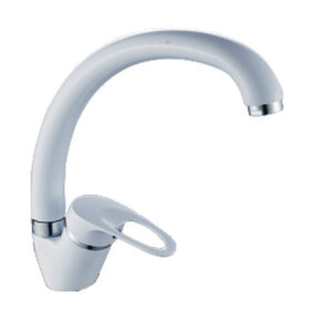 Изображение товара Смеситель для кухонной мойки Cron, белый/хром, CN4113-8