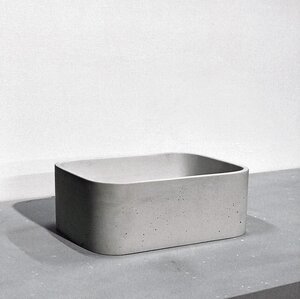 Изображение товара Раковина из бетона Оазис 31x23 см накладная серый матовый стильный дизайн