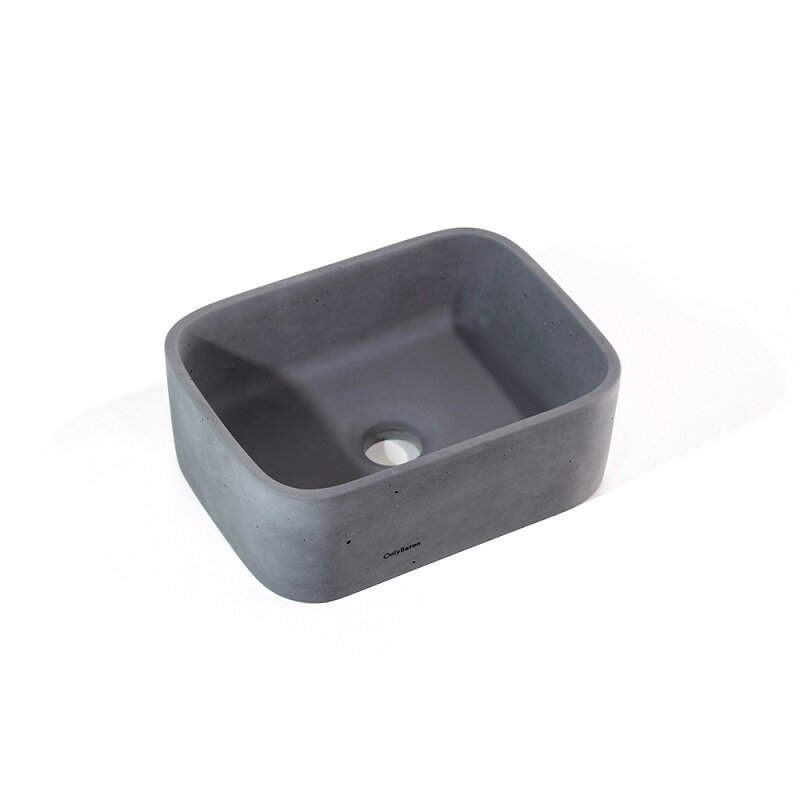 Изображение товара Раковина Onlybeton Оазис 31 х 23 см тёмно-серая
