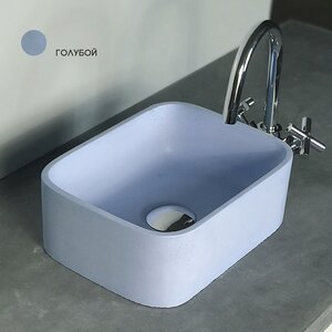 Изображение товара Раковина Onlybeton Оазис 0111003104-S, 31 х 23 см, накладная, голубой матовый