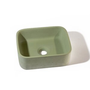 Изображение товара Бетонная накладная раковина Оазис 31x23 см оливковый матовый