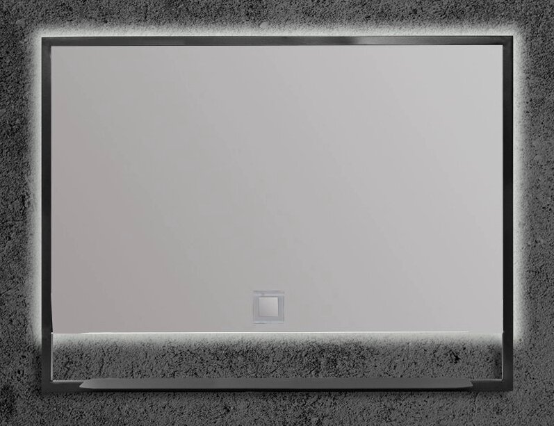 Изображение товара Зеркало Armadi Art Vallessi 551/2 80 см с подсветкой, с полочкой, антрацит, IP24