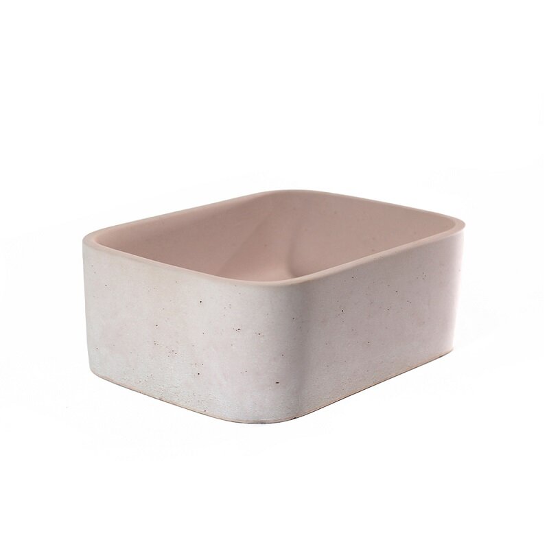 Изображение товара Раковина Onlybeton Оазис 39x33 см из бетона с матовой розовой поверхностью