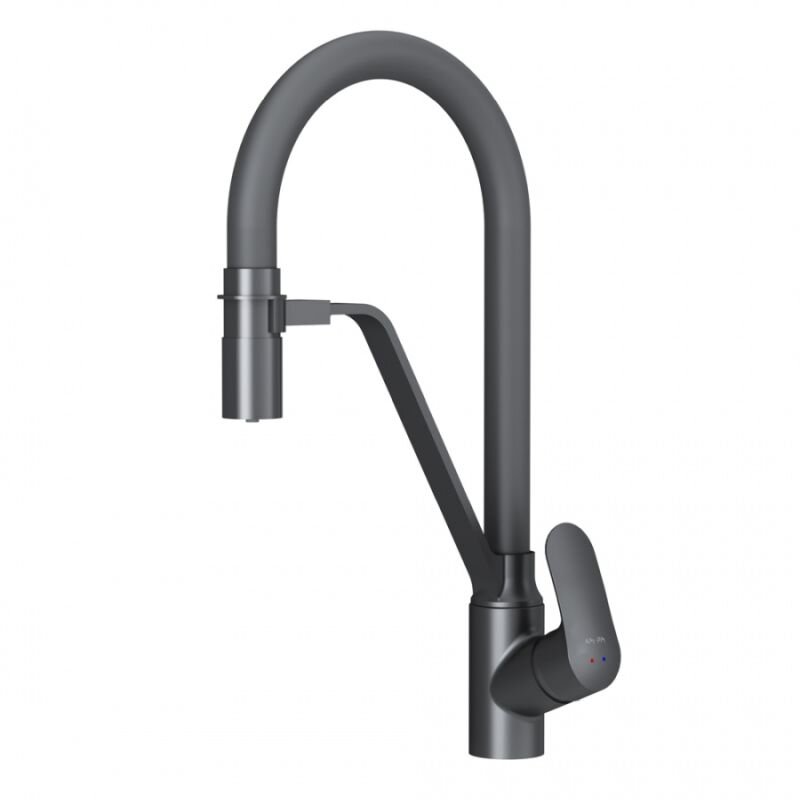 Изображение товара Am.Pm Like F8007822: смеситель для кухни с каналом питьевой воды, гибкий излив, черный