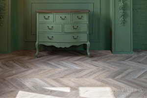 Изображение товара Виниловый ламинат Vinilam Parquet Chevron Шеврон Шампань RI153616CL4