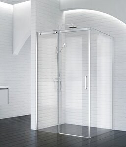 Изображение товара Душевой уголок BelBagno Acqua, 150 х 100 х 195 см, стекло прозрачное, профиль хром, ACQUA-AH-1-150/100-C-Cr