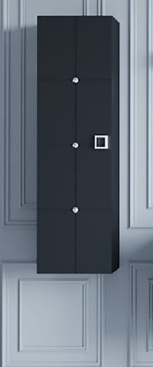 Изображение товара Пенал Armadi Art Piazza 844-BCR 35 см черный хром подвесной с стеклом