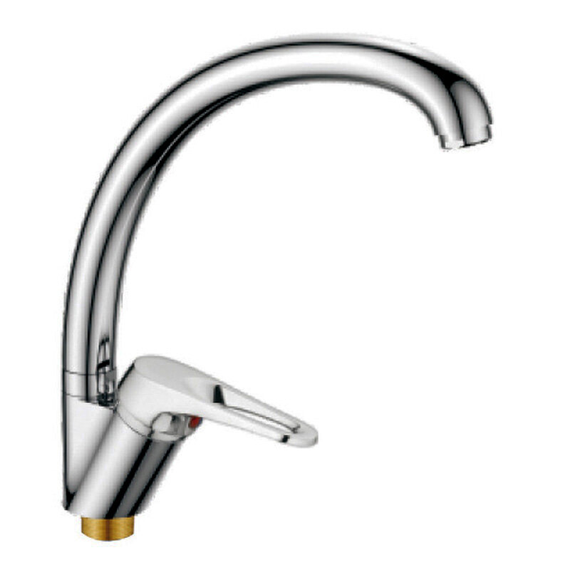 Изображение товара Смеситель для кухонной мойки Cron хром CN4113-2 однорычажный поворотный излив Изображение товара Смеситель для кухонной мойки Cron хром CN4113-2 однорычажный поворотный излив