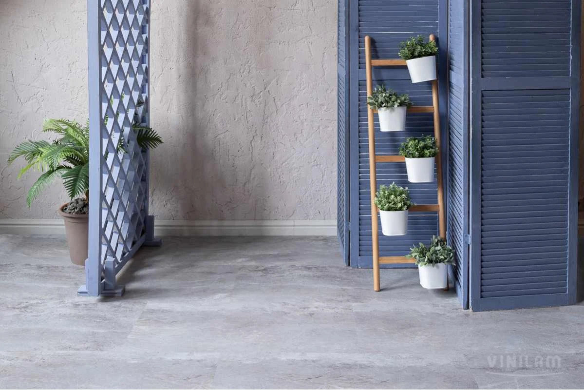 Изображение товара Виниловый ламинат Vinilam Ceramo Stone Натуральный камень 61608, плитка 47 х 94 см, интегрированная пробковая подложка, замковый