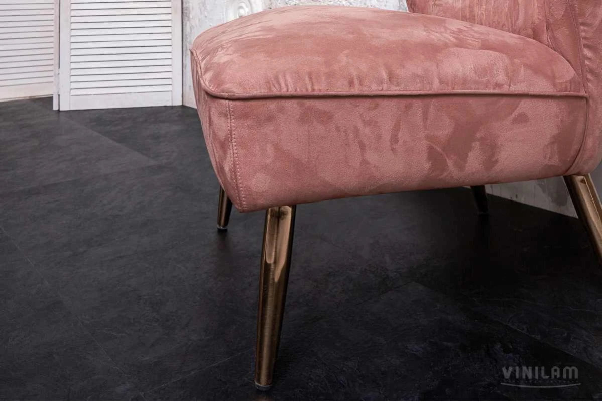 Изображение товара Виниловый ламинат Vinilam Ceramo Stone Сланцевый Чёрный 61607 47х94 см интегрированная пробковая по