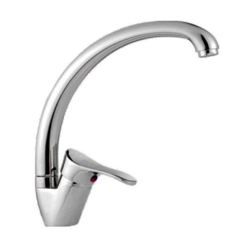 Изображение товара Смеситель для кухонной мойки Cron хром CN4114 однорычажный поворотный