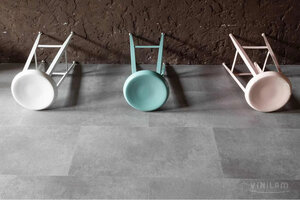 Изображение товара Виниловый ламинат Vinilam Ceramo Stone Цемент 61609, плитка 47 х 94 см, интегрированная пробковая подложка, замковый