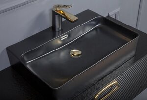 Изображение товара Раковина Armadi Art Vallessi 875 60 см накладная черная дизайнерская