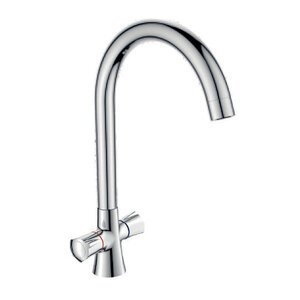 Изображение товара Смеситель для кухонной мойки Cron CN70866 хром двухвентильный поворотный