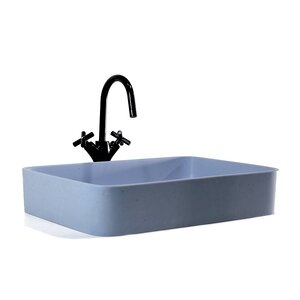Изображение товара Раковина Onlybeton Оазис 0111003404-XL 60x39 см накладная голубой матовый бетон