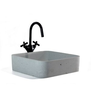 Изображение товара Раковина Onlybeton Каре 0111001201 39x39 см накладная бетон серый матовый