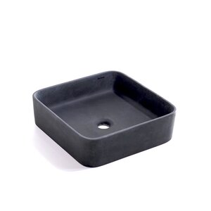 Изображение товара Раковина Onlybeton Каре 0111001203, 39 х 39 см, накладная, тёмно-серый матовый