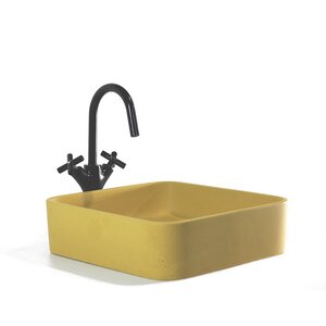Изображение товара Раковина Onlybeton Каре 0111001207, 39 х 39 см, накладная, желтый матовый