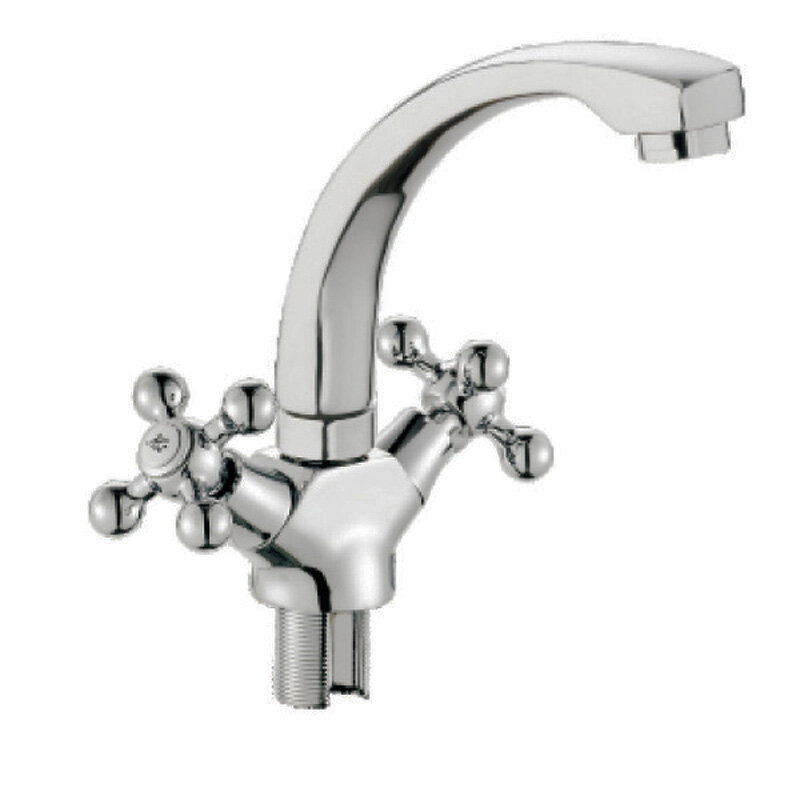 Изображение товара Смеситель для кухонной мойки Cron CN1719 хром двухвентильный с поворотным изливом