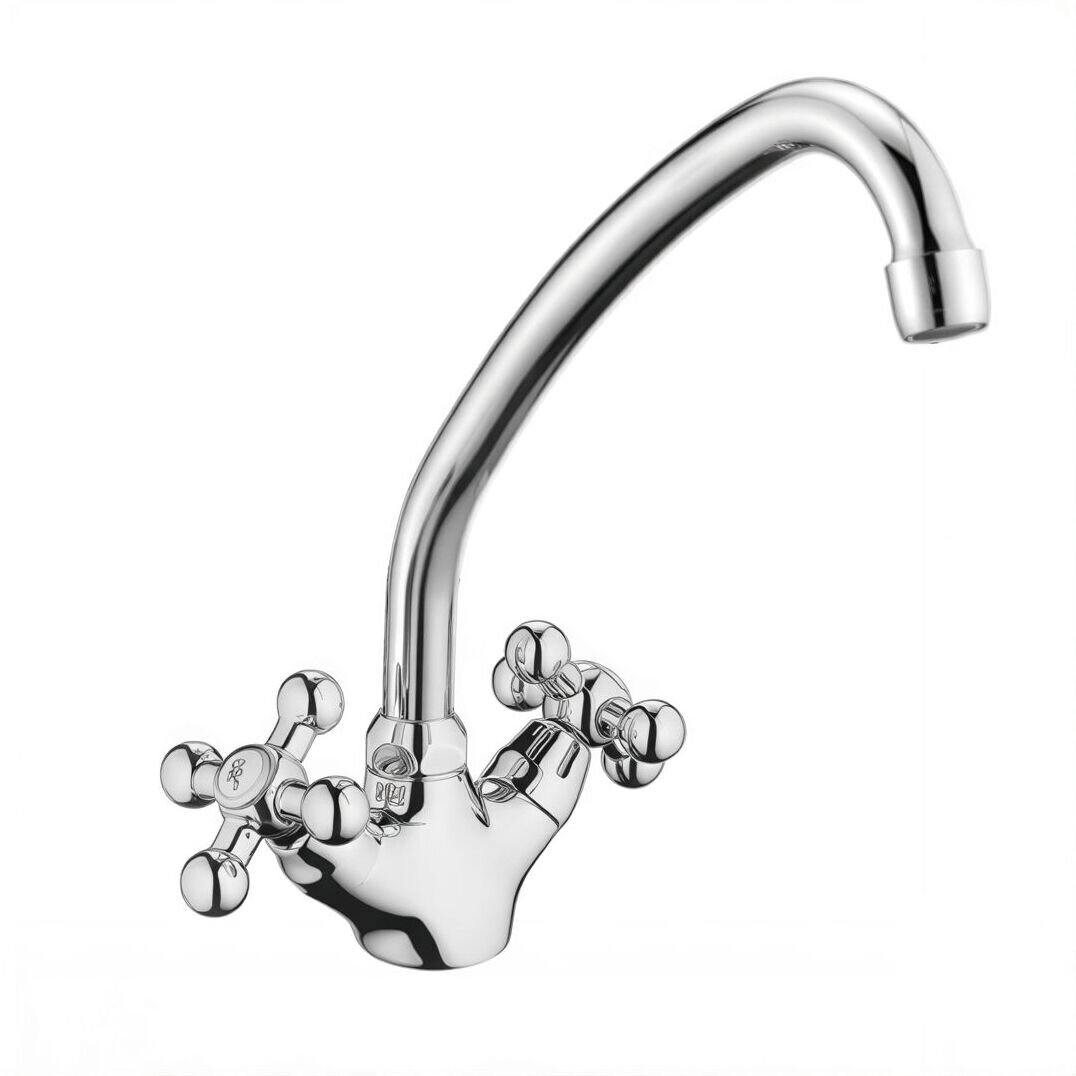 Изображение товара Смеситель для кухонной мойки Cron, хром, CN4019-2 Изображение товара Смеситель для кухонной мойки Cron, хром, CN4019-2