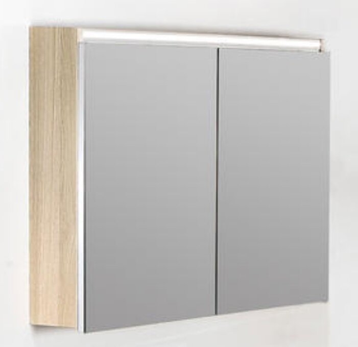 Изображение товара Зеркальный шкаф Armadi Art Vallessi 546-L 100 см с подсветкой, light oak