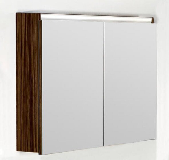 Изображение товара Зеркальный шкаф Armadi Art Vallessi 546-Z 100 см с подсветкой, зебрано