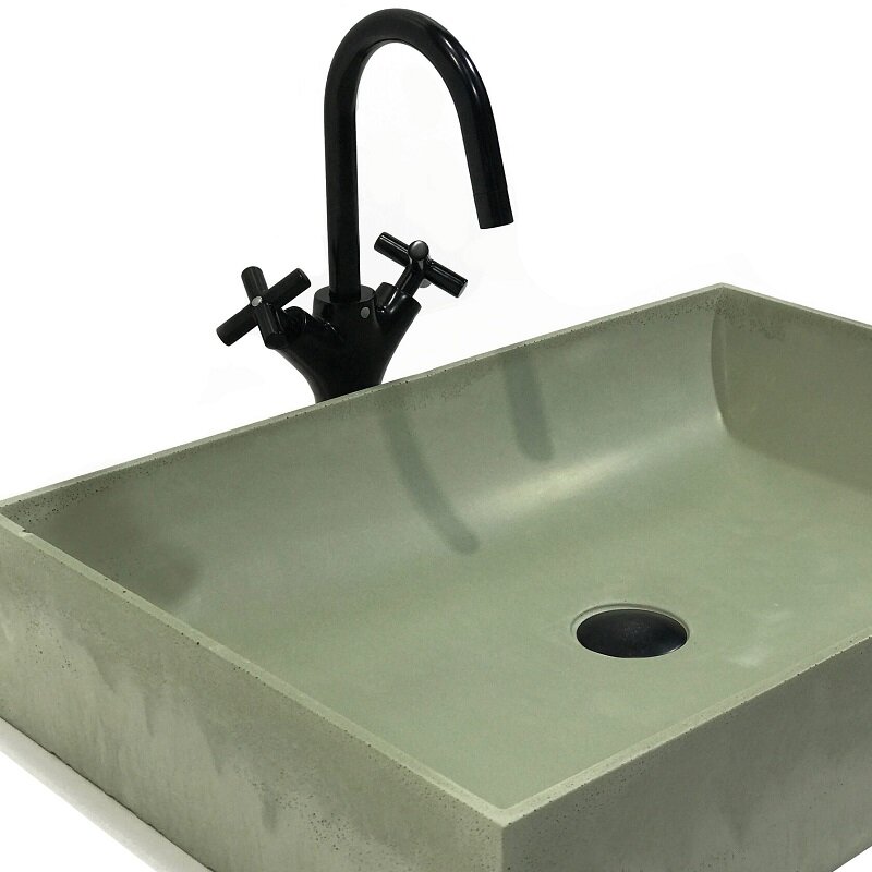 Изображение товара Раковина Onlybeton Англичанка 0111007209-M, 60 х 40 см, накладная, оливковый матовый