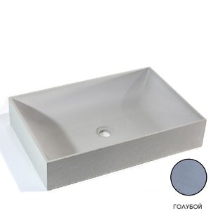 Изображение товара Раковина Onlybeton Англичанка 0111007204-M, 60 х 40 см, накладная, голубой матовый