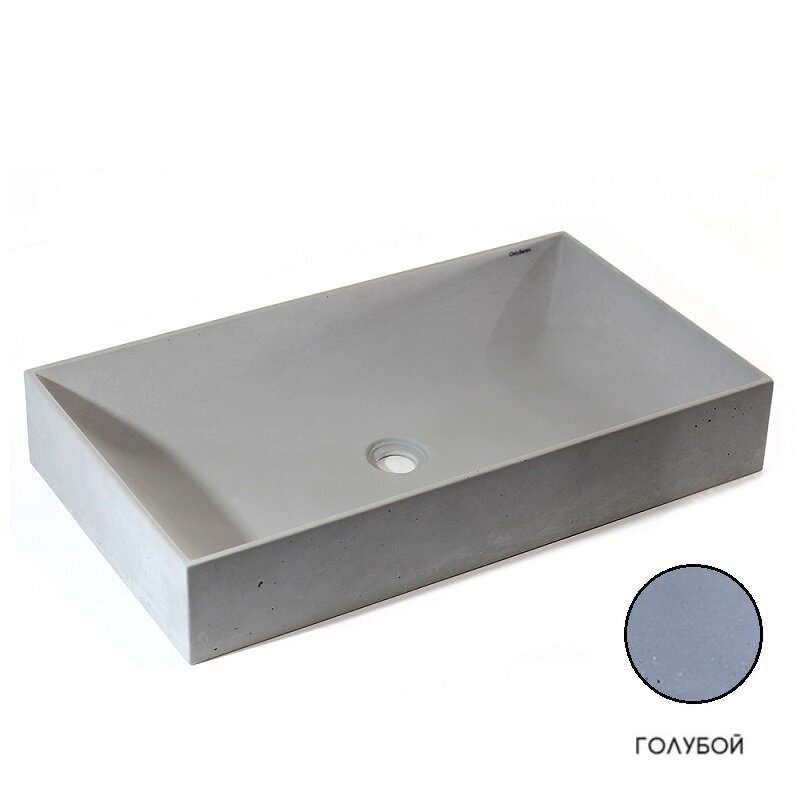 Изображение товара Раковина Onlybeton Англичанка 0111007304-L, 70 х 40 см, накладная, голубой матовый Изображение товара Раковина Onlybeton Англичанка 0111007304-L, 70 х 40 см, накладная, голубой матовый